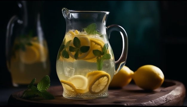 Mojito aux agrumes juteux, un cocktail d'été rafraîchissant généré par l'IA