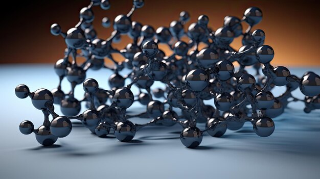 Photo molécule de carbone de remplissage