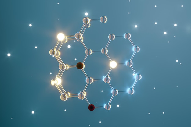 Molécules et biologie concept biologique rendu 3d