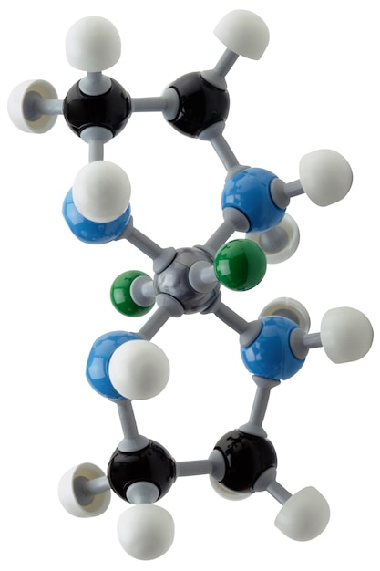 Molécules isolées sur fond blanc