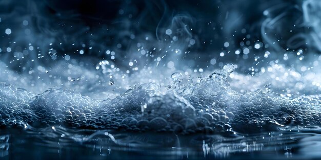 Les molécules de vapeur d'eau présentent une expansion thermique dynamique avec de l'énergie cinétique Concept Expansion thermique Molécules de vapoir d'eau Energie cinétique Comportement dynamique