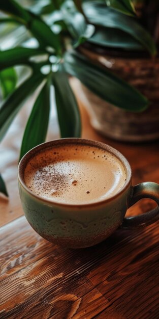 Un moment de café refroidissant un album photo visuel plein de vibrations de relaxation pour les amateurs de café