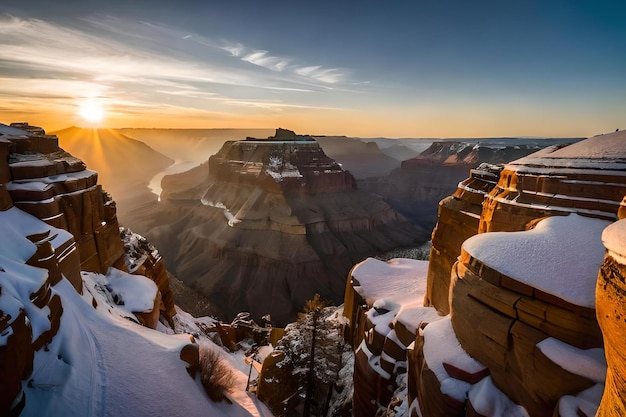 Le moment du coucher du soleil It039s Horseshoe Bend Grand Canyon Cactus surplombant le parc national