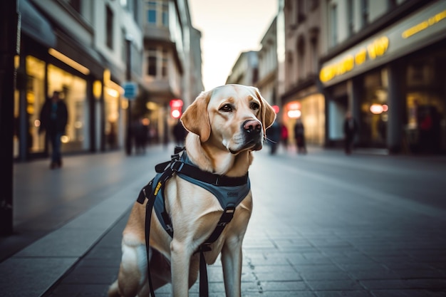 Moment émouvant entre un chien-guide et une personne aveugle