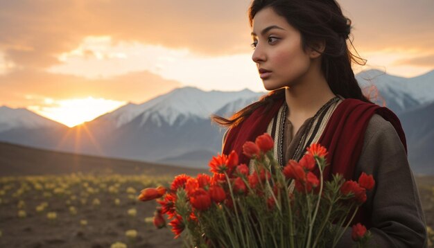 le moment serein d'un lever de soleil pendant le Nowruz