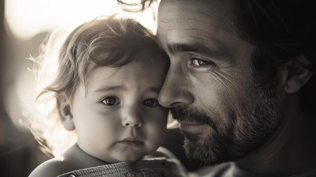 Des moments spéciaux partagés entre un père et son enfant avec des étreintes sincères Joyeux jour des pères