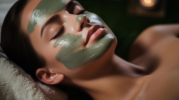 Photo moments de tranquillité une femme immergée dans une expérience de spa apaisante