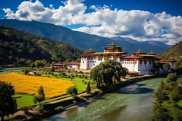 Photo le monastère de punakha dzong