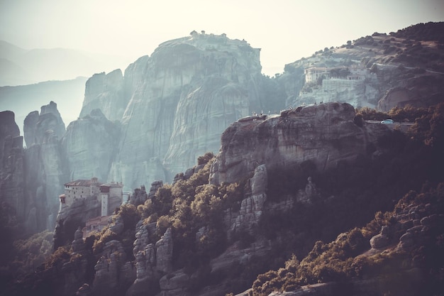 Monastères des météores en Grèce