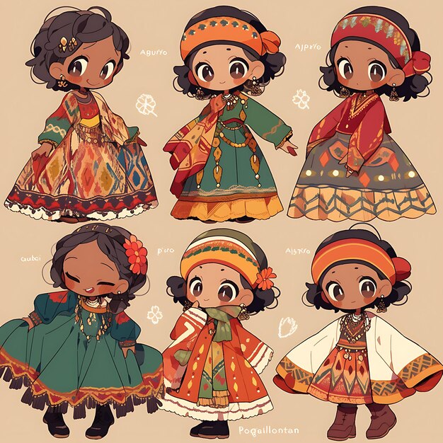 Le monde des collections colorées de Chibi Art adorable Culture Kawaii et délices mignons