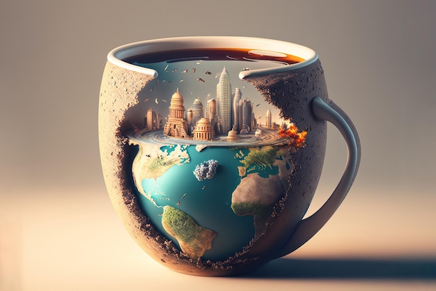 Un monde dans une tasse de café