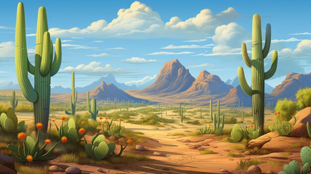 Le monde enchanteur du parc national de Saguaro Un chef-d'œuvre du studio d'animation Don Bluth