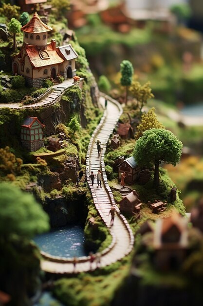 monde fantastique miniature en quelques mots