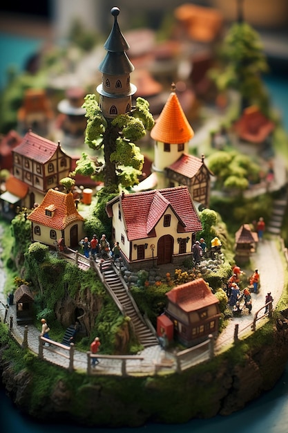 monde fantastique miniature en quelques mots