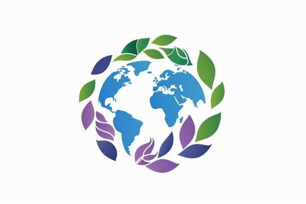 un monde avec des feuilles et le mot monde dessus
