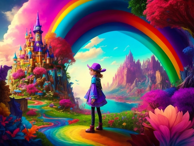 Un monde de rêve fantastique en couleurs Technic pour enfant