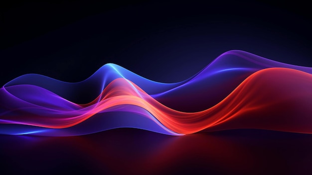 un monde visuellement captivant avec des ondes de néon générées par l'IA