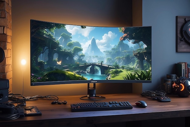 Moniteur de jeu à écran large pour une sensation cinématographique