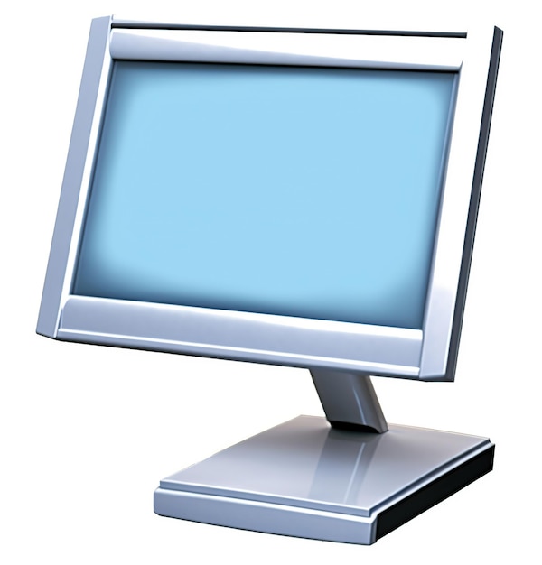 Moniteur d'ordinateur isolé sur un fond blanc ou transparent
