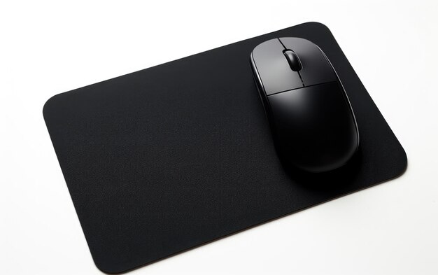 Moniteur de souris noir isolé sur fond blanc