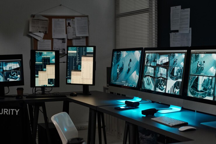 Photo moniteurs avec enregistrement de vidéos cctv
