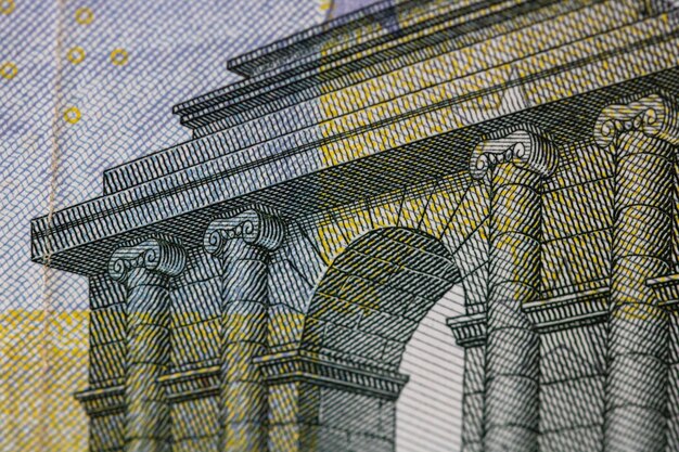 Photo la monnaie euro en période d'inflation européenne