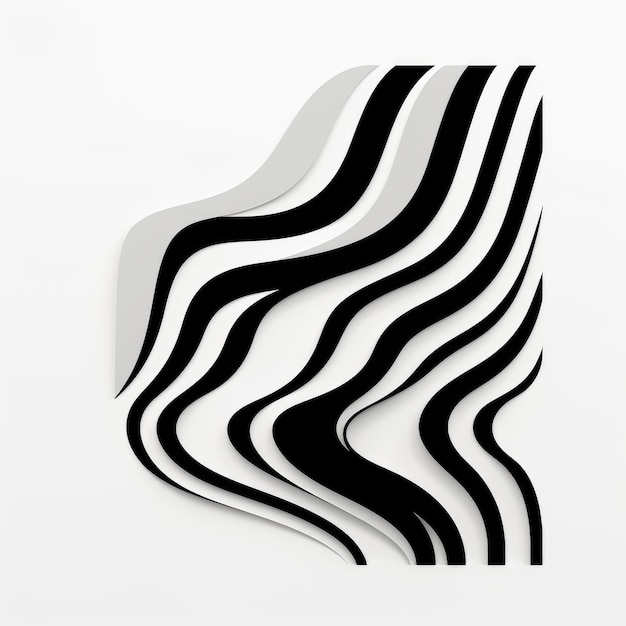 Monochrome minimaliste Une exploration audacieuse du dessin au trait abstrait avec des lignes épaisses et sans cercles