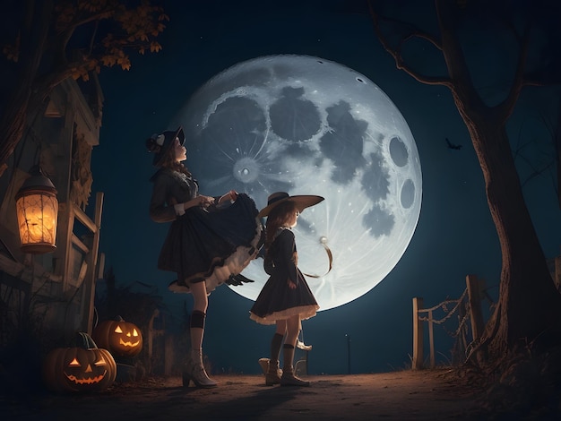 monologue du point de vue de la Lune le soir d'Halloween