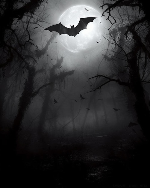 Le monstre de chauve-souris photo artistique créature effrayante Halloween ailes d'horreur nuit sombre surréaliste fant