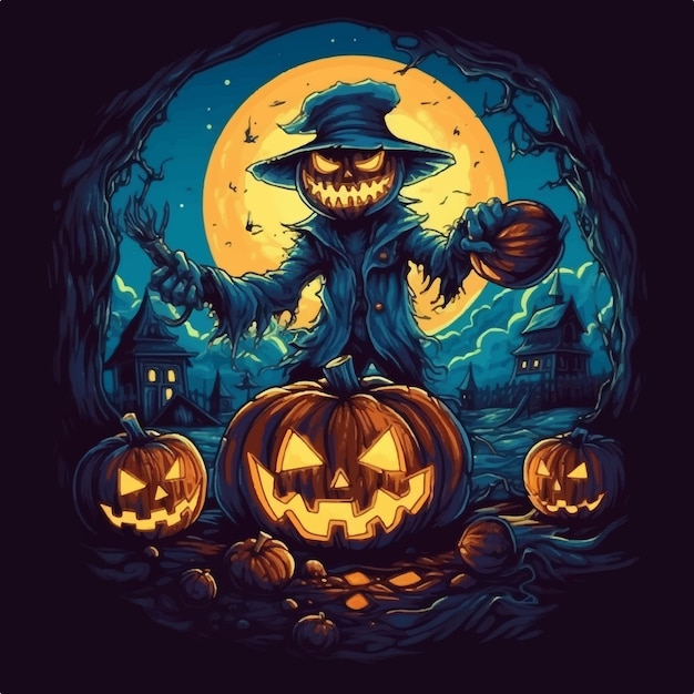 Le monstre de la citrouille d'Helloween