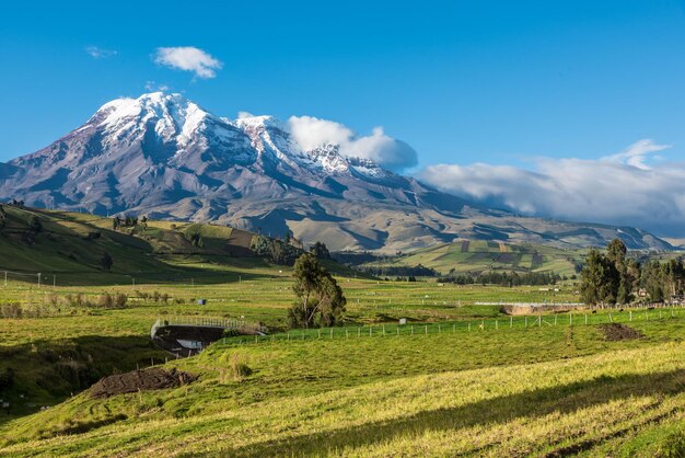 Photo le mont chimborazo, dans l'équateur