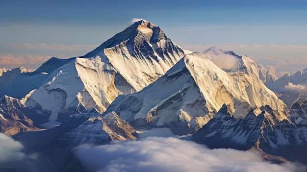 Le mont Everest, le plus haut sommet du monde, créé avec la technologie de l'intelligence artificielle générative.