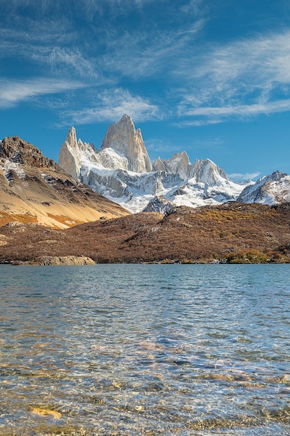 Mont Fitz Roy dans le parc national Los Glaciares, El Chalten, Patagonie, Argentine.