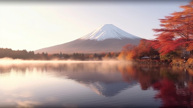 Mont fuji à l'automne avec une belle vue sur le mont fuji