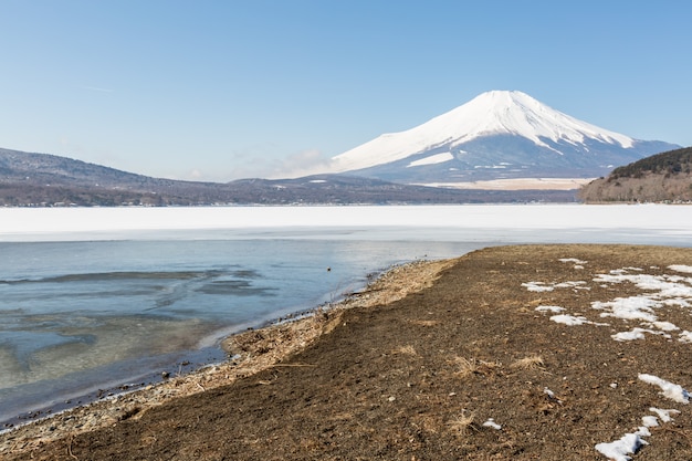 Mont Fuji Iced Yamanaka Lake