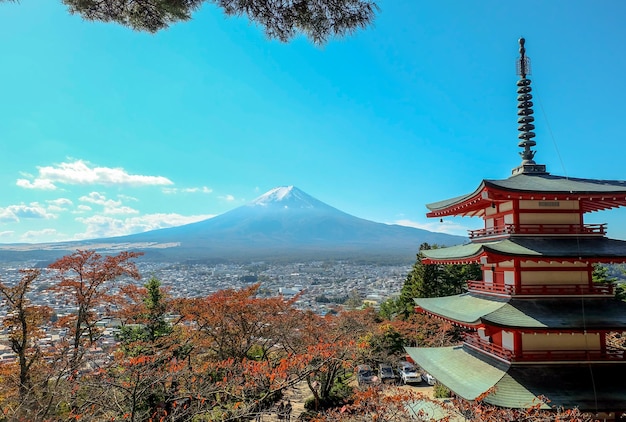 Mont Fuji et pagode Chureito Yamanashi Novembre 2016