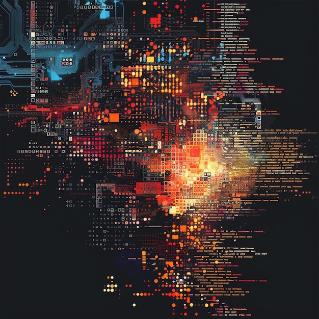 Un montage de différents langages de programmation comme Python Java C et JavaScript