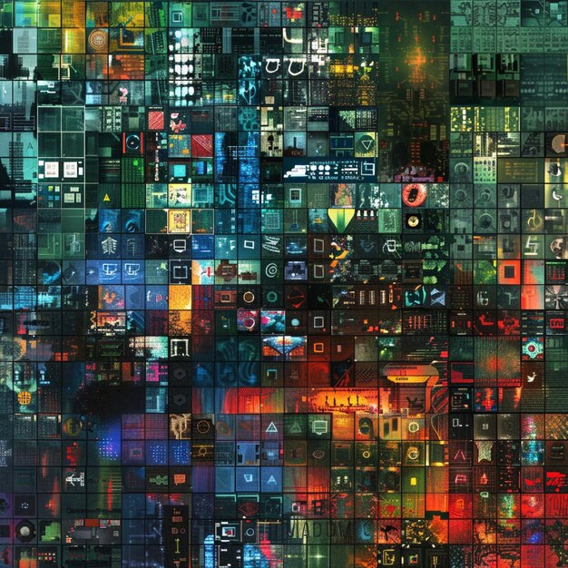 Un montage de différents langages de programmation comme Python Java C et JavaScript