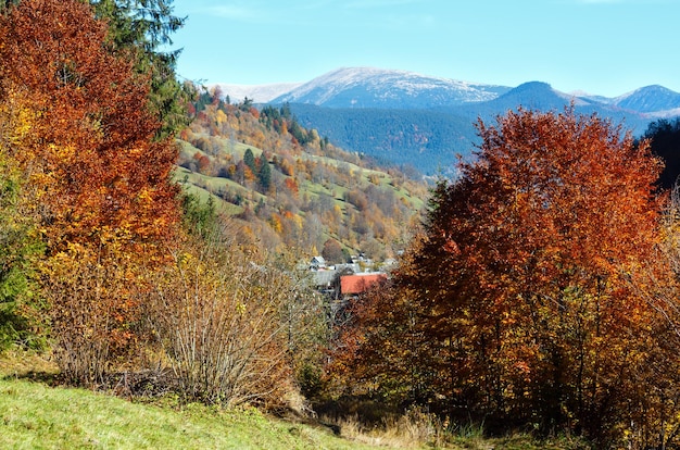 Montagne des Carpates d'automne Ukraine