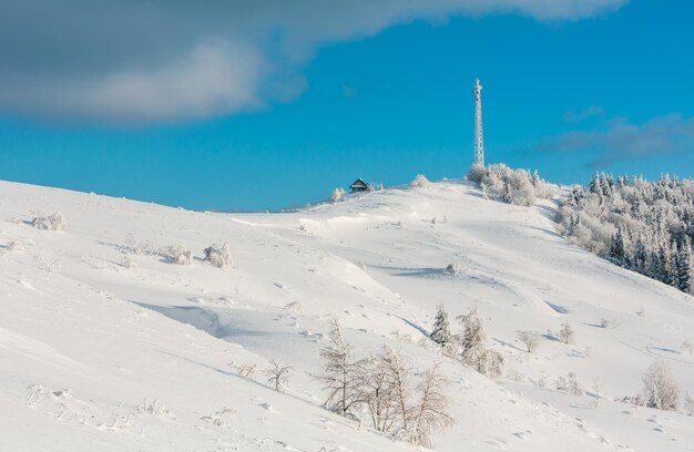 Montagne des Carpates d'hiver Ukraine