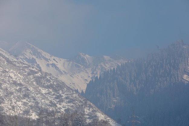 montagne couverte de neige