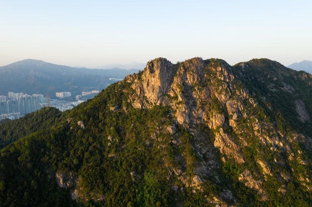 Montagne du Rocher du Lion sous le coucher du soleil