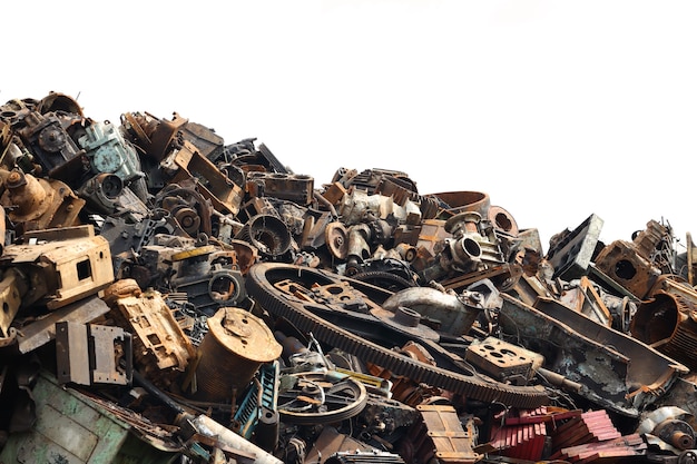 Montagne de ferraille prête pour le recyclage