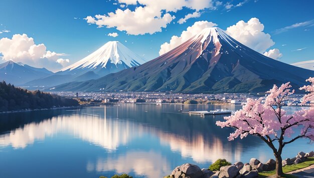 La montagne Fuji au Japon et les beaux paysages naturels