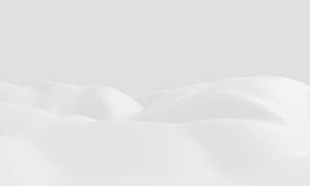 Montagne de neige 3D Terrain blanc Environnement froid