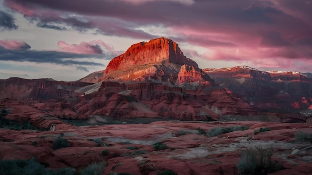 La montagne rocheuse rouge