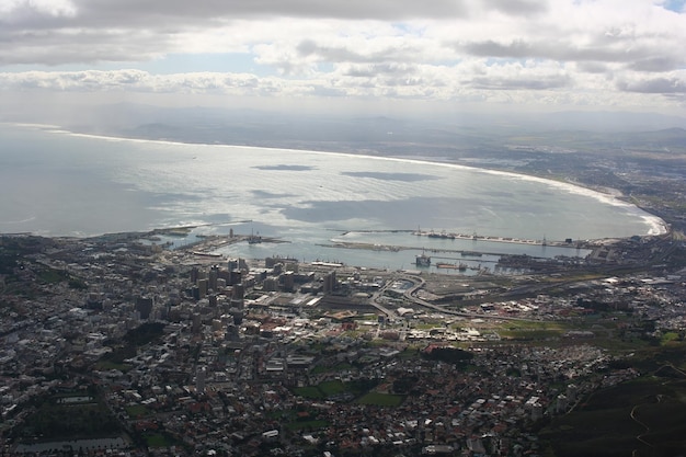 La montagne de la table du cap en Afrique du Sud