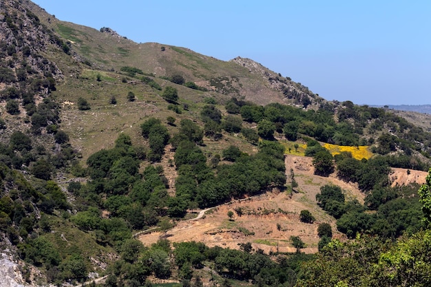 Montagnes au printemps île de Grèce Crète