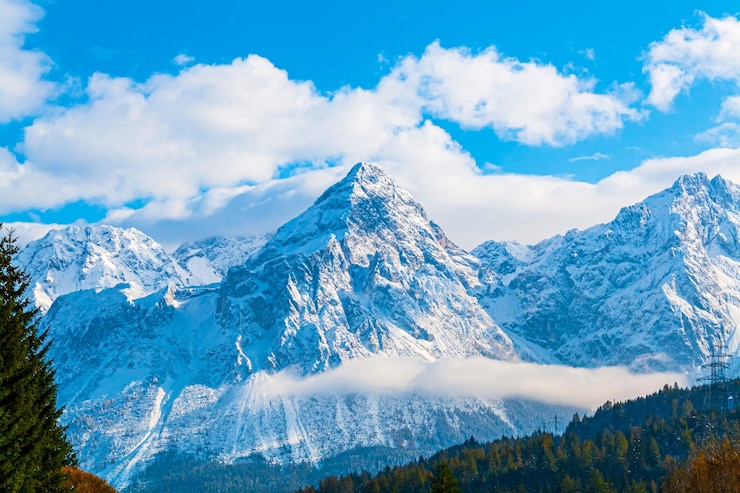 Photo les montagnes blanches