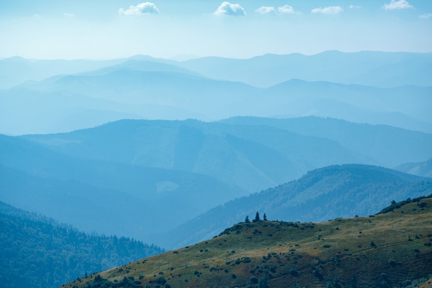 Montagnes bleues en Ukraine Carpates